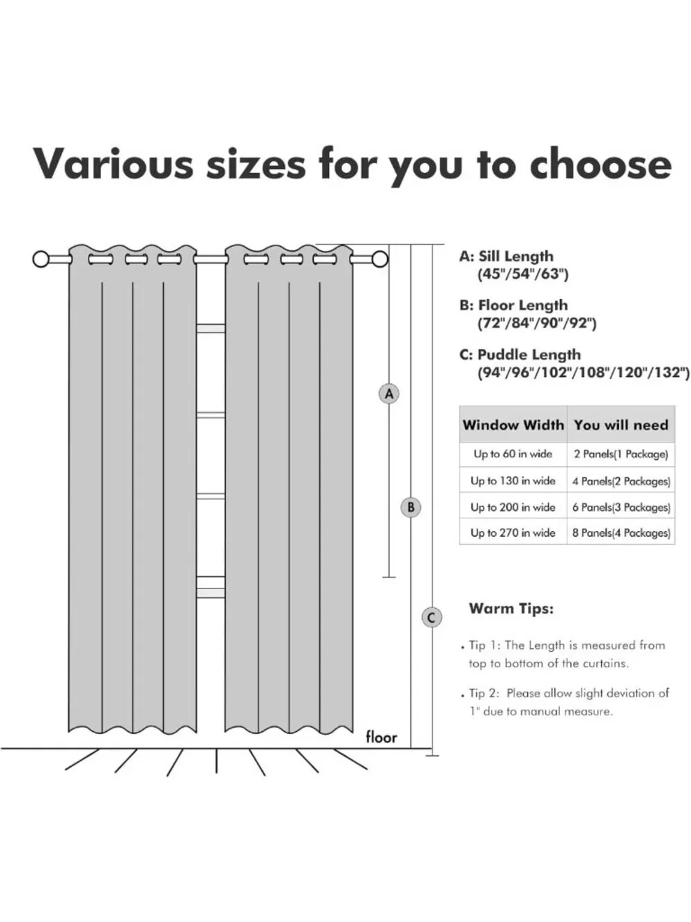 100% Blackout Linen Textured Curtains - Thermal Insulated Room Darkening Drapes